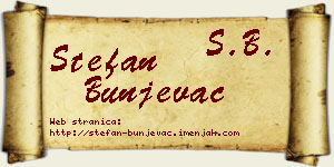 Stefan Bunjevac vizit kartica